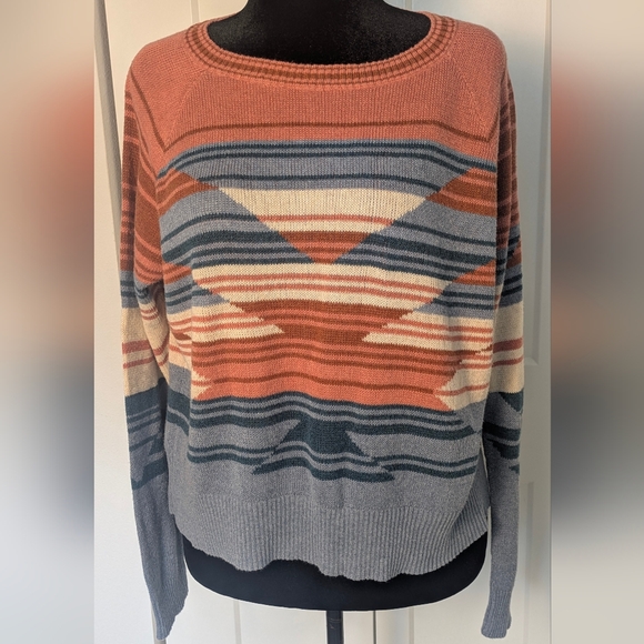 Pendleton Sweaters - Pendleton Southwestern Cotton Sweater XL Geometric Knit  Western Boho Heritage